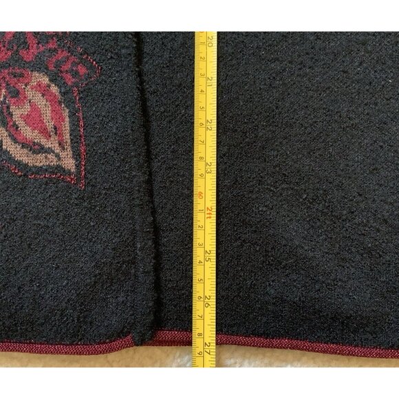 CHICO'S Sequin Beaded Cardigan Sweater Sz 3 (XL) Black/Red 3/4 Sleeve Faux Fur - Picture 13 of 16